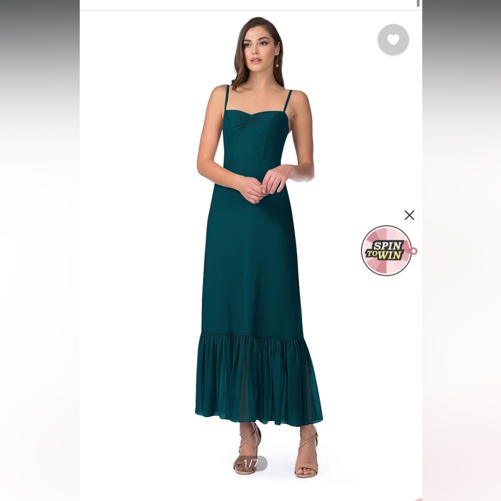 Azazie Justina Dress A4 in pine